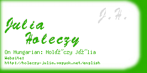 julia holeczy business card